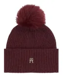 tommy-hilfiger-essential-chic-pompom-beanie-raspberry-truffle