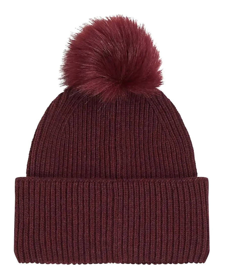 tommy-hilfiger-essential-chic-pompom-beanie-raspberry-truffle