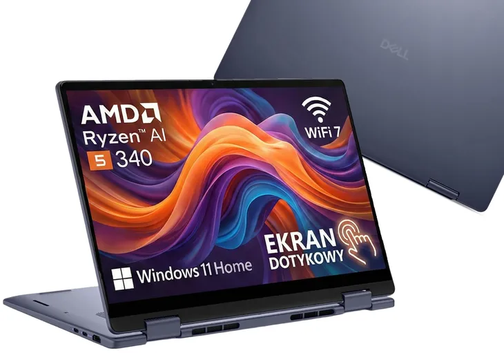 DELL PLUS 14 2w1 RYZEN AI 5 340 16GB 512GB 14" FHD+ DOTYK W11 BLUE