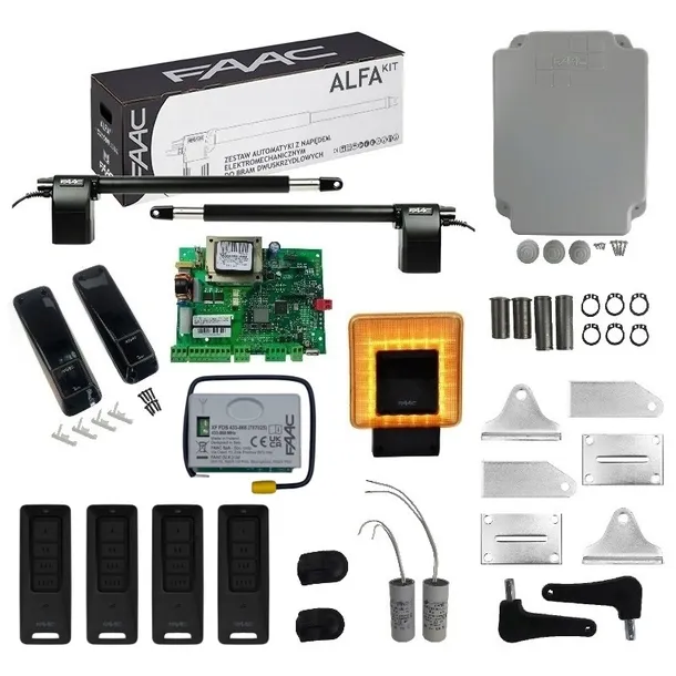 ZESTAW FAAC ALFA 414 do bram do 6M + 4 PILOTY XT4 FDS SLH + LAMPA XLED