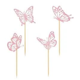 topper-na-tort-brokatowy-motyl-motyle-gold-rose-4-szt