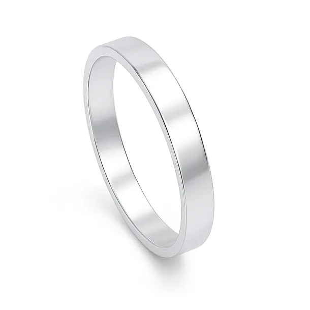 Obrączka srebrna próba 925 płaska 4 mm poler rozmiary od 6 do 38 grawer