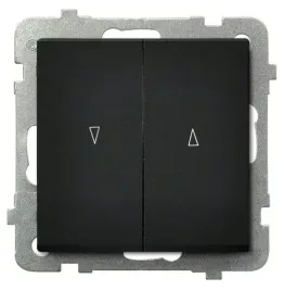 ospel-sonata-lacznik-zaluzjowy-zwierny-czarny-mat-ip20-10ax-250-lp-7r-m-33