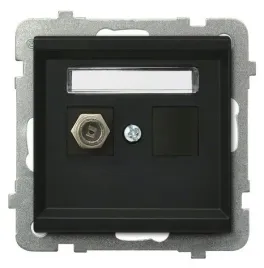 ospel-sonata-gniazdo-antenowe-typu-f-pojedyncze-czarny-mat-gpa-1rf-m-33