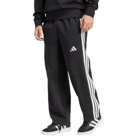 spodnie-meskie-adidas-essentials-three-stripes-fleece-wide-leg-czarne-jm1