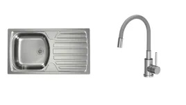 zlewozmywak-jednokomorowy-stalowy-bateria-kuchenna-elastyczma-wylewka-szara