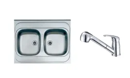 zlewozmywak-nakladany-stalowy-dekor-80x60-bateria-kuchenna-wyciagana-wylewk