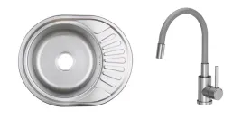 zlewozmywak-stal-jednokomorowy-bateria-kuchenna-z-elastyczna-wylewka-szara