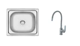 zlewozmywak-stalowy-jednokomorowy-bateria-kuchenna-elastyczna-wylewka-szara