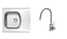 zlewozmywak-jednokomorowy-stal-techno-len-bateria-kuchenna-elastyczna-szara