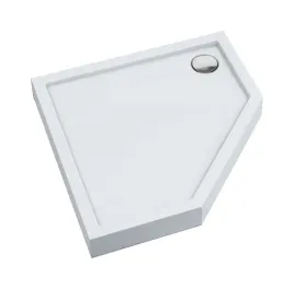 brodzik-pieciokatny-kompaktowy-bialy-90x90-akrylowy-wysokosc-14-cm
