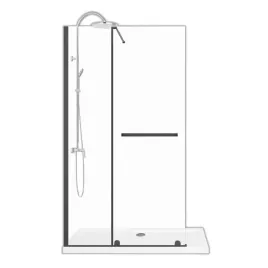 kabina-scianka-prysznicowa-walk-in-przesuwna-czarny-mat-profil-100x200-cm