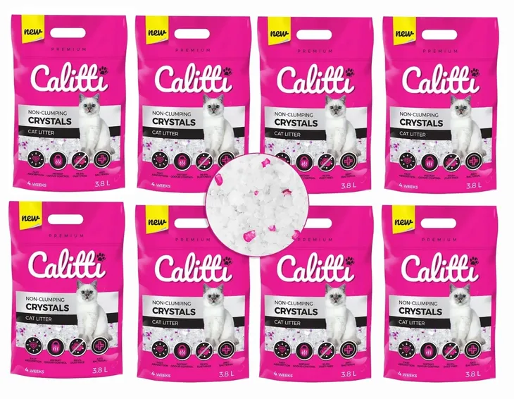 Żwirek silikonowy dla kota Antybakteryjny Calitti Crystals 8x3,8 L