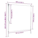 markiza-relaks-200x270cm-niebiesko-biala-marka-bez-marki-stan-nowy