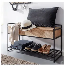 lawka-przedpokojowa-na-buty-ze-schowkiem-lite-drewno-mango-metal