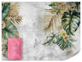 fototapeta-na-sciane-do-salonu-liscie-monstera-kwiaty-tapeta-beton-450x315