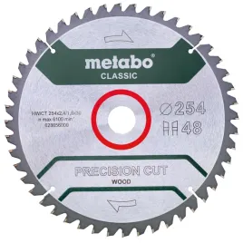 tarcza-do-drewna-pila-mdf-fornir-precision-254x30mm-48z-metabo-628656000