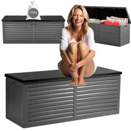 duza-skrzynia-ogrodowa-na-taras-balkon-390-l-grafit-szara-kufer-siedzisko