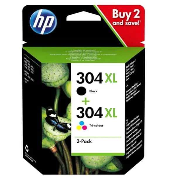 Komplet tuszy do HP 304xl BK + CMY DESKJET 2620 2630 3730, 5010 zestaw (N)