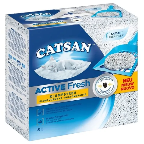 CATSAN Active Fresh żwirek dla kota z aktywnym węglem zbrylający 5 l