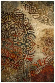 dywan-welniany-dywilan-polonia-boho-red