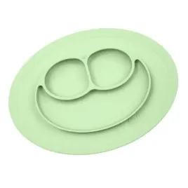 ezpz-silikonowy-talerzyk-z-podkladka-maly-2w1-mini-mat-pastelowa-zielen