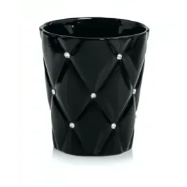 doniczka-ceramiczna-czarna-glamour-ozdobna-w-cyrkonie-15-cm