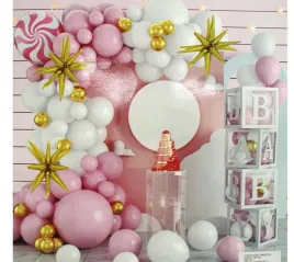 balony-dekoracyjne-na-urodziny-bialo-zloto-rozowe-zestaw-100-szt