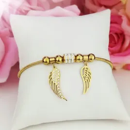 bransoletka-stal-chirurgiczna-charms-zlota-skrzydelka