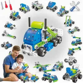 klocki-konstrukcyjne-edukacyjne-ciezarowka-samolot-pojazdy-budowlane-18w1