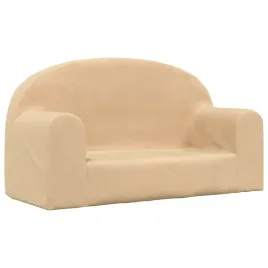sofa-dla-dzieci-2-os-kremowa-miekki-plusz