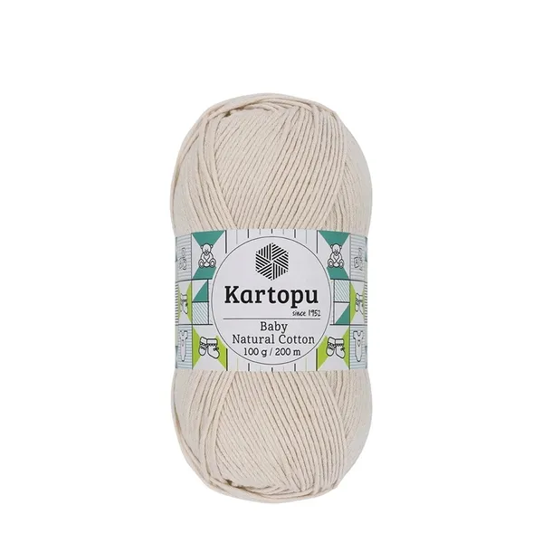 Kartopu Baby Natural Cotton 793 kość słoniowa 100gr 200m 49% bawełna 51%
