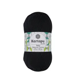kartopu-baby-natural-cotton-940-czarny-100gr-200m-49percent-bawelna-51percent-akryl