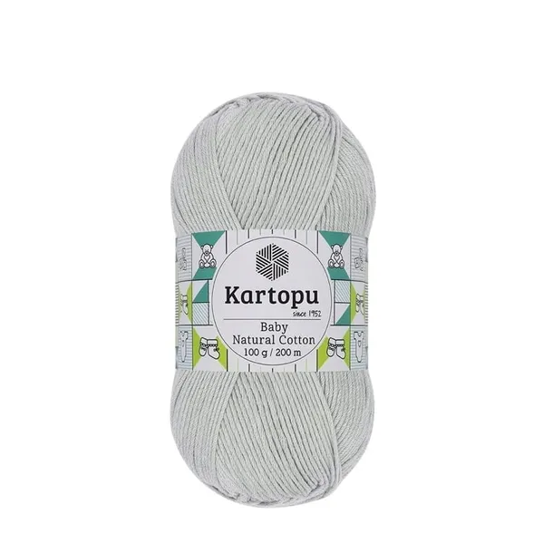 Kartopu Baby Natural Cotton 920 jasny szary 100gr 200m 49% bawełna 51%