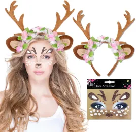 opaska-na-glowe-ozdoba-do-wlosow-naklejki-na-twarz-tatuaz-renifer