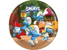 talerzyki-papierowe-na-urodziny-smerfy-23-cm-8-szt
