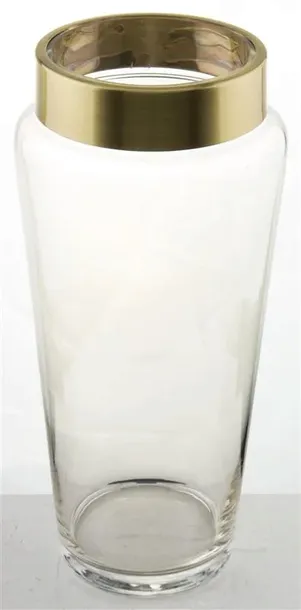 wazon-szklany-z-metalowa-zlota-obwodka-h-30-cm-material-szklo