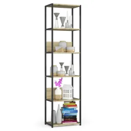 regal-industrialny-50x192x32-cm-czarny-dab-artisan-6-polek-loft