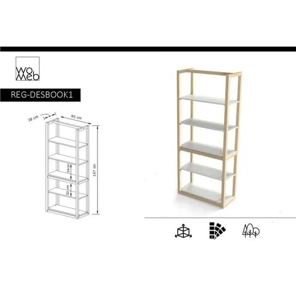 regal-nowoczesny-desbook-1-stan-nowy