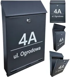 skrzynka-na-listy-a-4-z-napisem-antracyt-czarny-mat-nadruk-uv
