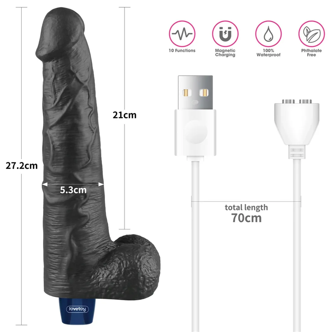 10-5-real-softee-rechargeable-tpe-vibrating-dildo-black-stan-nowy