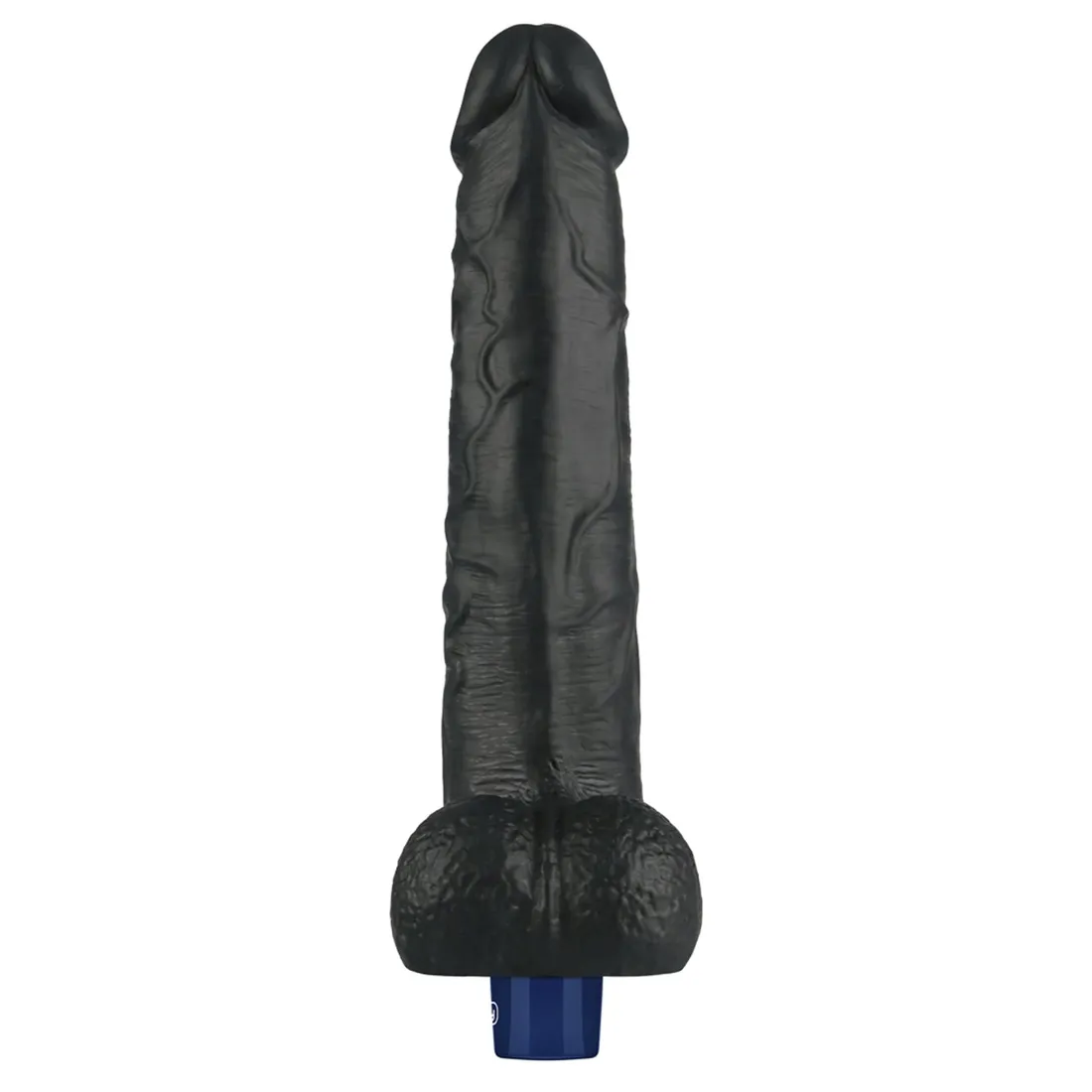 10-5-real-softee-rechargeable-tpe-vibrating-dildo-black