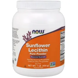 now-sunflower-lecithin-pure-powder-454g