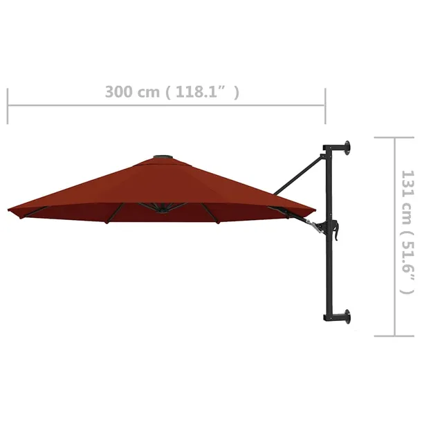 parasol-scienny-uv-300x131-cm-terakota-stan-nowy-wysokosc-produktu-131-cm