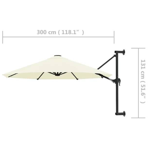 parasol-scienny-uv-300x131-cm-piaskowy-stan-nowy-wysokosc-produktu-131-cm
