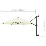 parasol-scienny-uv-300x131-cm-piaskowy-stan-nowy-wysokosc-produktu-131-cm
