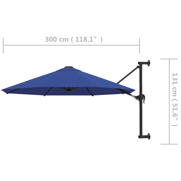 parasol-scienny-niebieski-300x131cm-metal-stan-nowy-kolor-niebieski