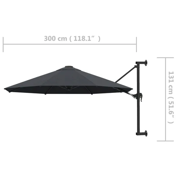 parasol-scienny-uv-300x131cm-antracyt-stan-nowy-wysokosc-produktu-131-cm