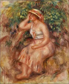 woman-daydreaming-auguste-renoir-plakat-50x70-cm