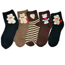 5x-skarpety-damskie-bawelniane-skarpetki-misie-mis-brazowe-35-38